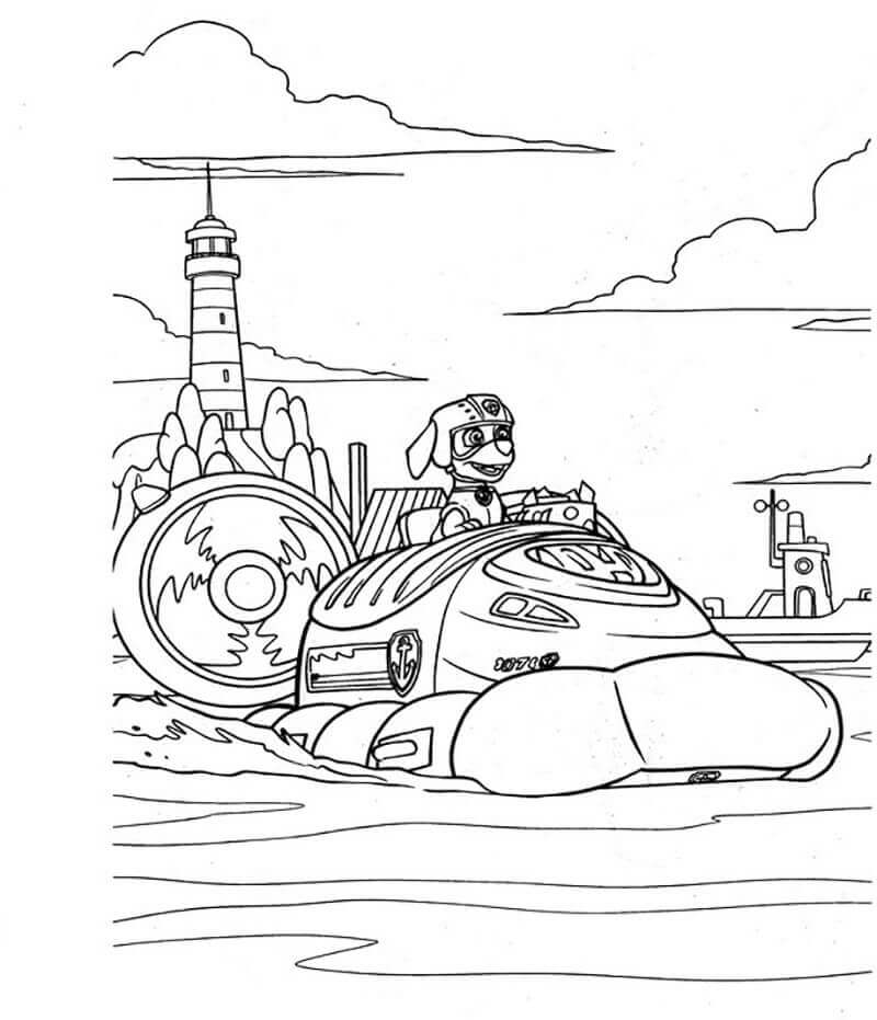 Dibujo de Patrulla Canina Zuma 3 para Colorear