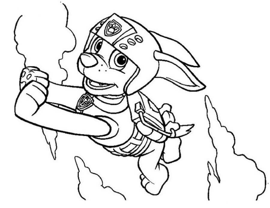 Dibujo de Zuma Paw Patrol Divertido para Colorear