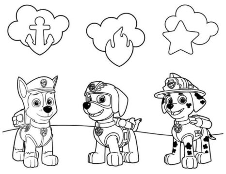 Dibujo de Zuma y Sus Amigos para Colorear